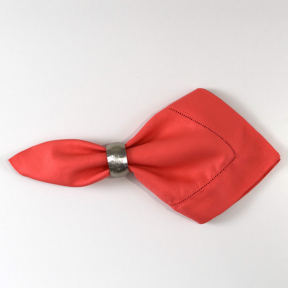 Coral Dinner Hemstitch Napkin