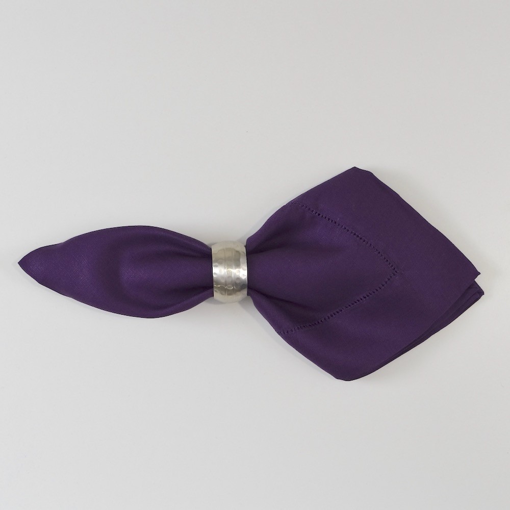 Eggplant Dinner Hemstitch Napkin