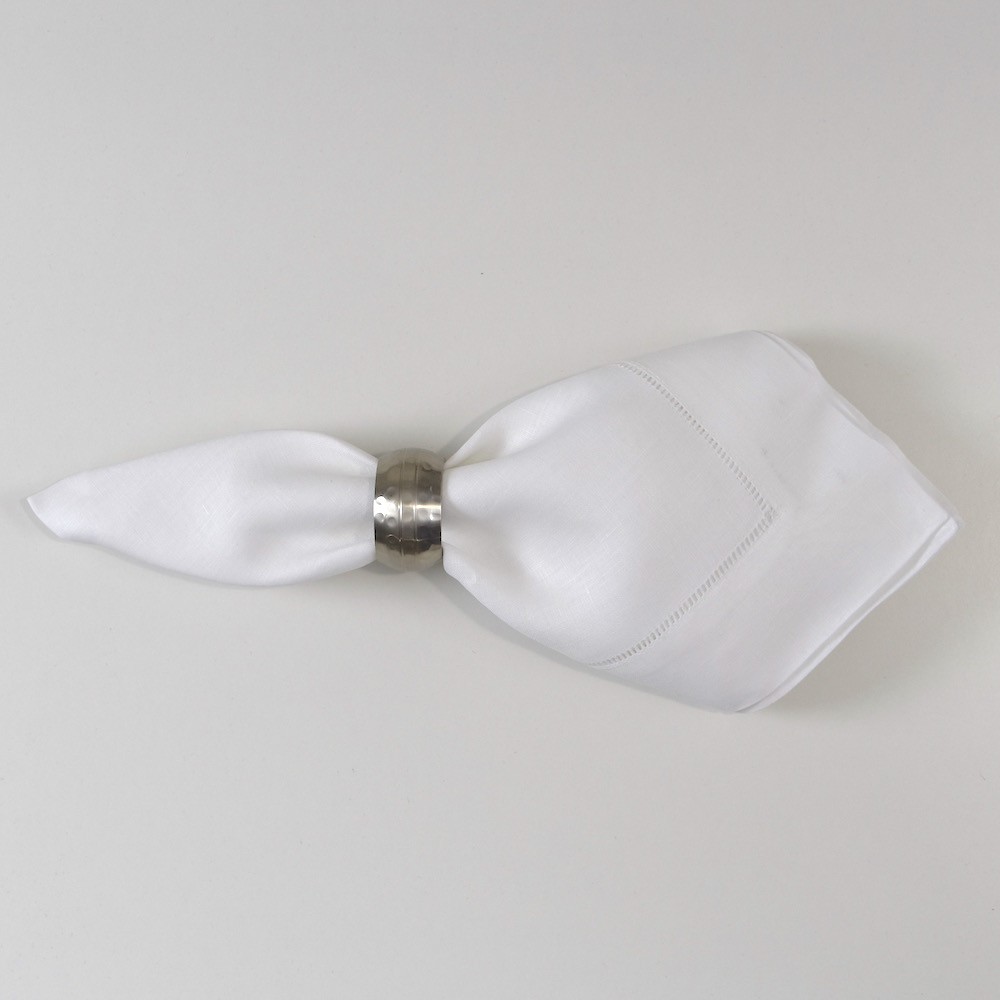 White Dinner Hemstitch Napkin