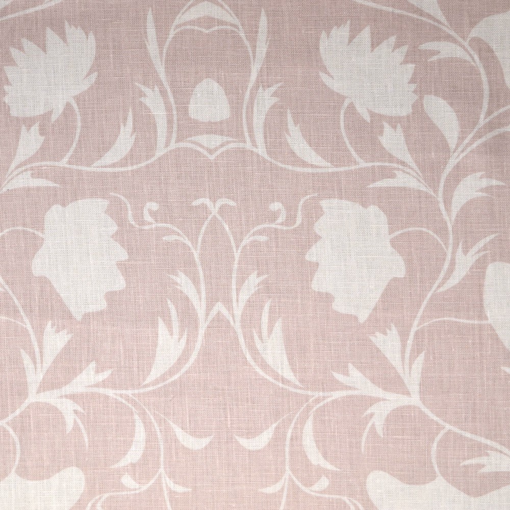 Wood Cut Floral Blush on Ivory