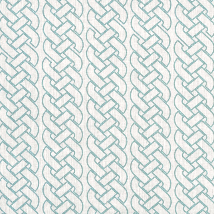 Savoy Faded Turquoise on Ivory Grace
