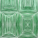 Geometric Squares Green on Ivory